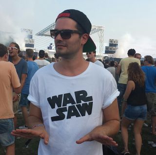 WARSAW T-shirt spotted at a summer festival.