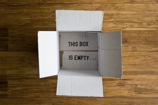 Is Justified True Belief Knowledge (2011) Medium: Empty cardboard box, photographic print.