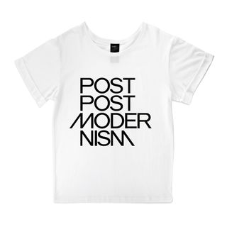 Postpostmodernism T-shirt print.