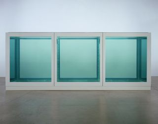 A Vitrine (2014) after Damien Hirst.